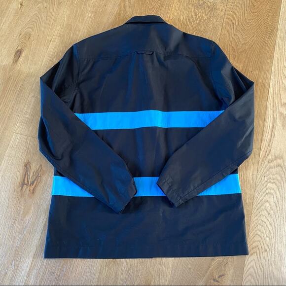Craig Green Harness Detail Contrast Panel Shirt in Black and Blue - Picture 3 of 8